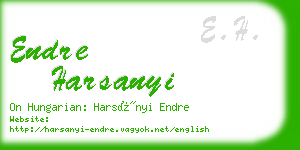 endre harsanyi business card